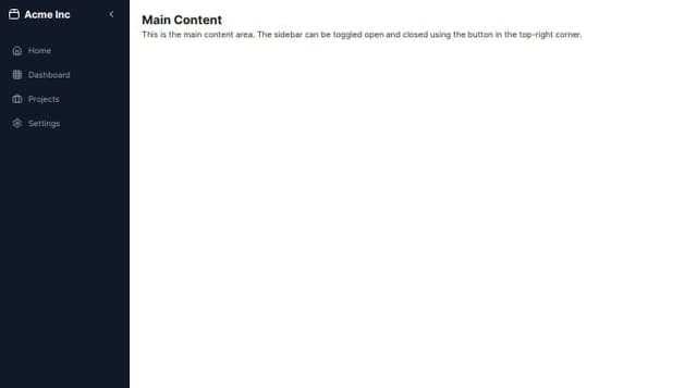 Thumbnail for prompt: A sidebar that can be hidden showing only icons. It hides with a button.