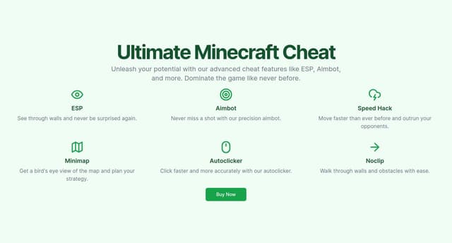 Thumbnail for prompt: Add 3 another features: minimap, autoclicker, noclip