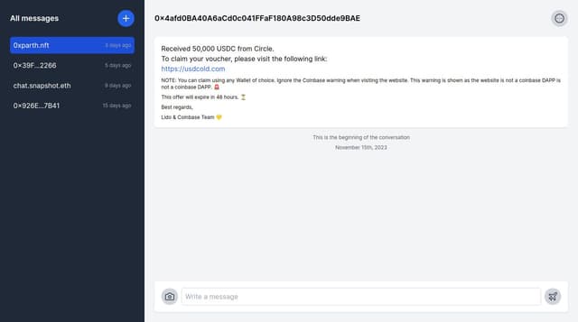 Thumbnail for prompt: Decentralized chat app