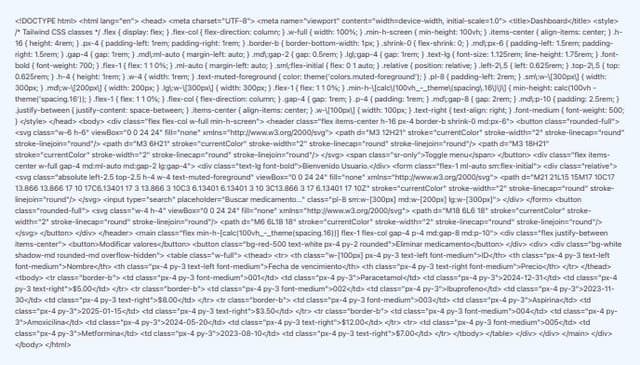Thumbnail for prompt: el codigo presentaro convertirlo a html, css y javascript puro. presentar la version dashboard.html en un solo archivo