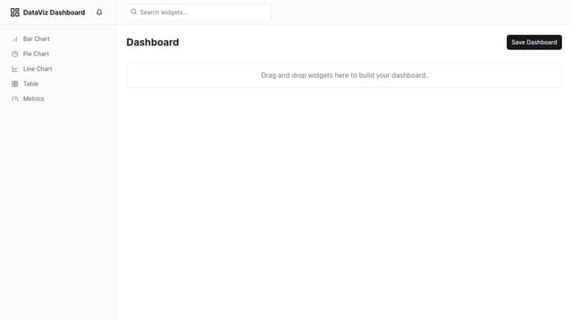 Thumbnail for prompt: a drag and drop dashboard builder