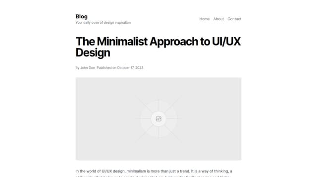 Thumbnail for prompt: Add Blog title、description and navs on the top