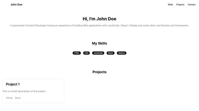 Thumbnail for prompt: a portfolio of frontend developer