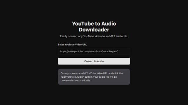 Thumbnail for prompt: a youtuube video to audio downloader