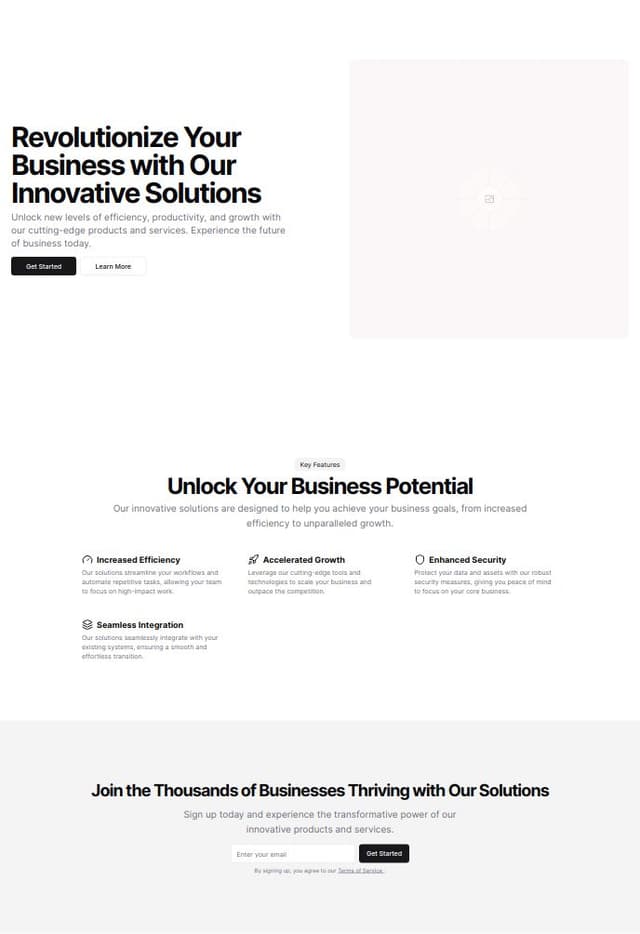 Thumbnail for prompt: make a landing page like a startup pitch deck