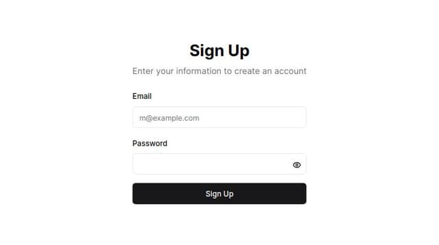 Thumbnail for prompt: Remove the pass confirmation and add a functional show password eye icon