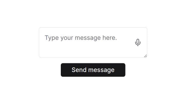 Thumbnail for prompt: Dedicated microphone button:

Place a clearly visible microphone icon button next to the text input field.
This button can be tapped or clicked to start voice input.
