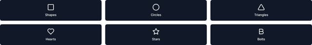 Thumbnail for prompt: make a 3x3 grid with buttons that have a symbol and subtitle 