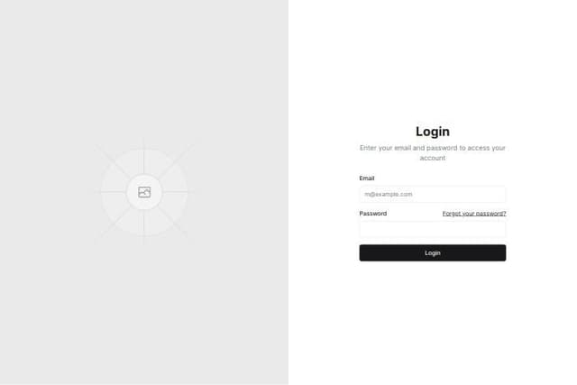 create a professional login page with image using react js and tailwind ...