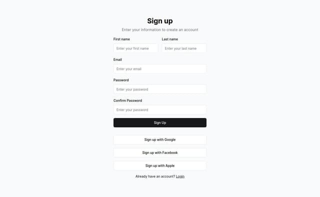 Thumbnail for prompt: a signup page for a webapp.