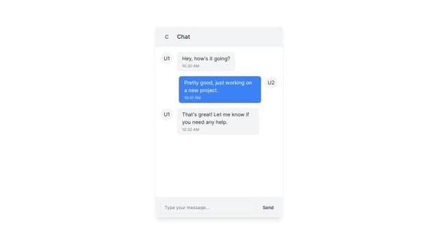 Thumbnail for prompt: In MUI make a chat box