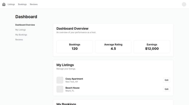 Thumbnail for prompt: airbnb dashboard