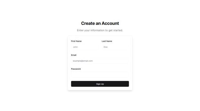 Thumbnail for prompt: firstname and lastname with should be eqaul to the email field