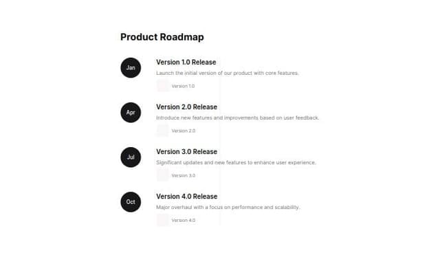 Thumbnail for prompt: Create shadcn ui responsive timeline Outline the structure of your responsive timeline. What key elements do you want to include in each timeline item? (e.g., date, title, description, images, etc.)

