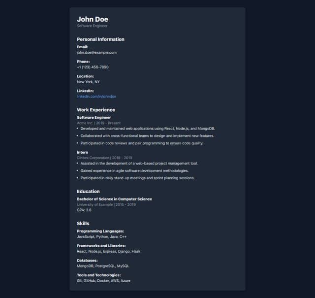Thumbnail for prompt: Dark mode and place everything vertical