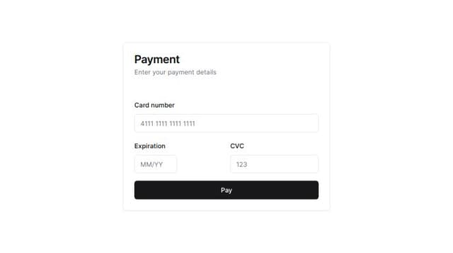 Thumbnail for prompt: create a payment card design for stripe payment system using sadcn and tailwind css