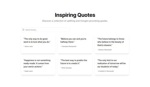 Thumbnail for prompt: design a quotes page 