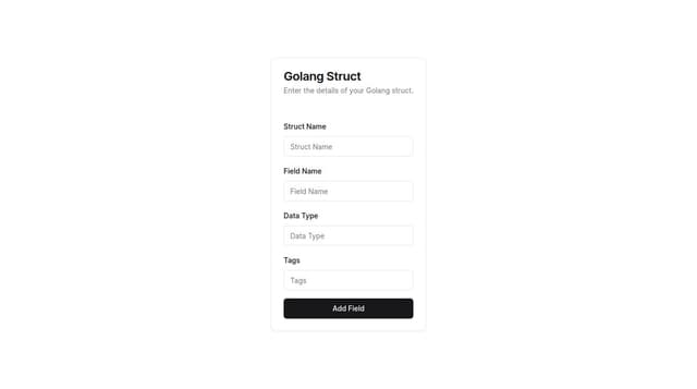 Thumbnail for prompt: form to describe a golang struct