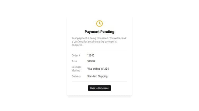 Thumbnail for prompt: Payment pending page