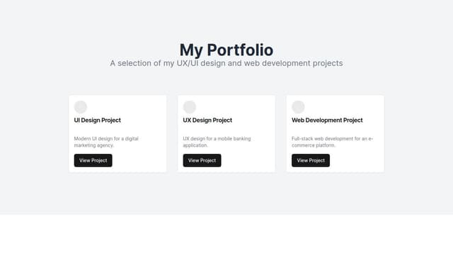Thumbnail for prompt: a portfolio for ux/ui designer and web developer using bento box design