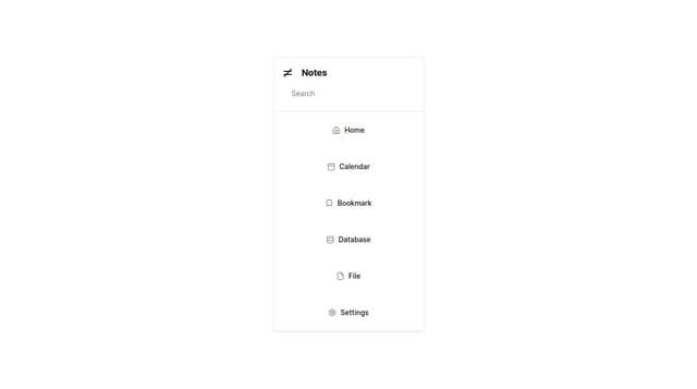 Thumbnail for prompt: Notion Sidebar UI clone