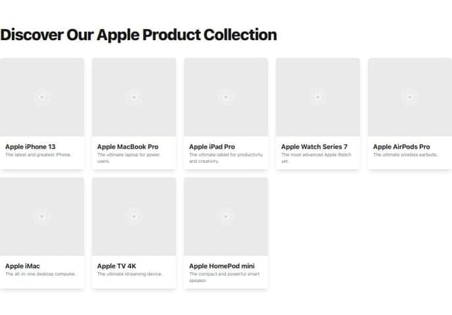 Thumbnail for prompt: Create an apple UI design masonry grid layout
