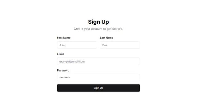 Thumbnail for prompt: make a signup form in react