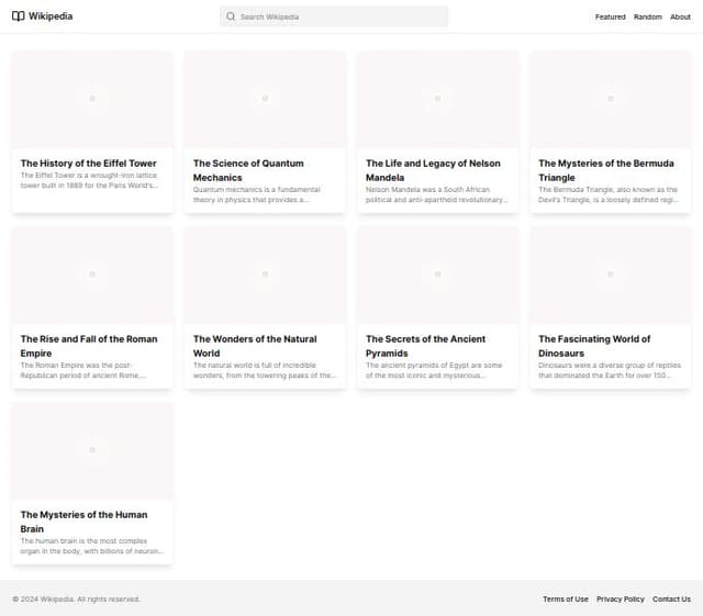 Thumbnail for prompt: A slick and modern design wikipedia
