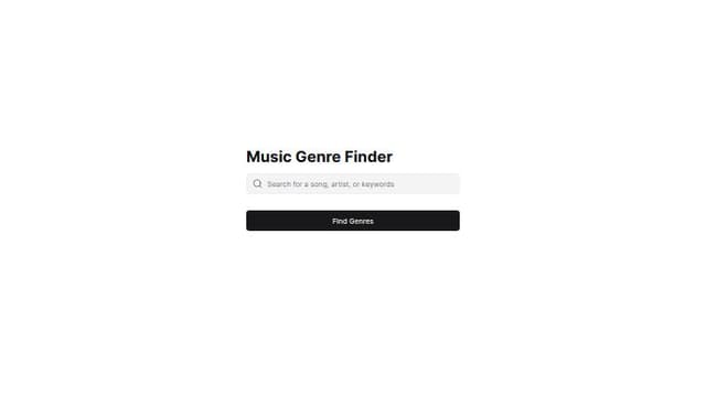 Thumbnail for prompt: A Music Genre Finder app