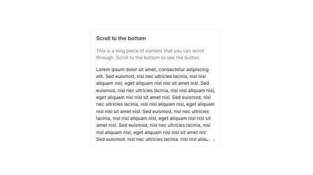 Thumbnail for prompt: How to scroll to bottom with function when using Shadcn ScrollArea