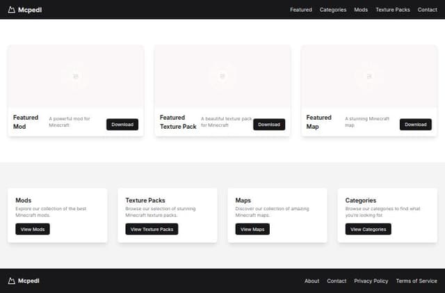 Thumbnail for prompt: Mcpedl ui design