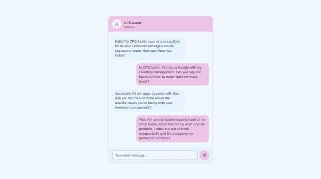 Thumbnail for prompt: an AI chatbot for CPG ops tasks