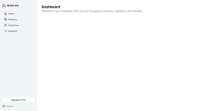 Thumbnail for prompt: shadcn ui responsive sidebar example
