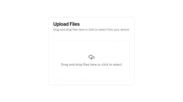 Thumbnail for prompt: input dropzone upload file using shadcn/ui 