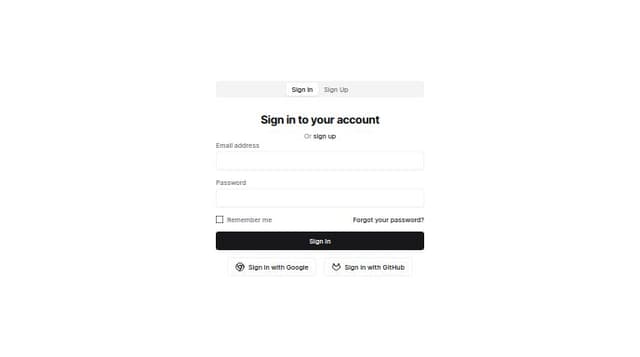 Thumbnail for prompt: make the sign in and sign up pages smaller 