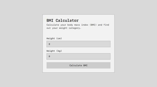 Thumbnail for prompt: https://www.calculator.net/bmi-calculator.html clone this ulr as it is