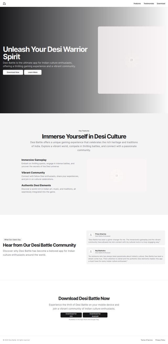 Thumbnail for prompt: website like desi battle app