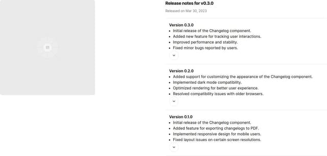 Thumbnail for prompt: Now display single image for each changelog