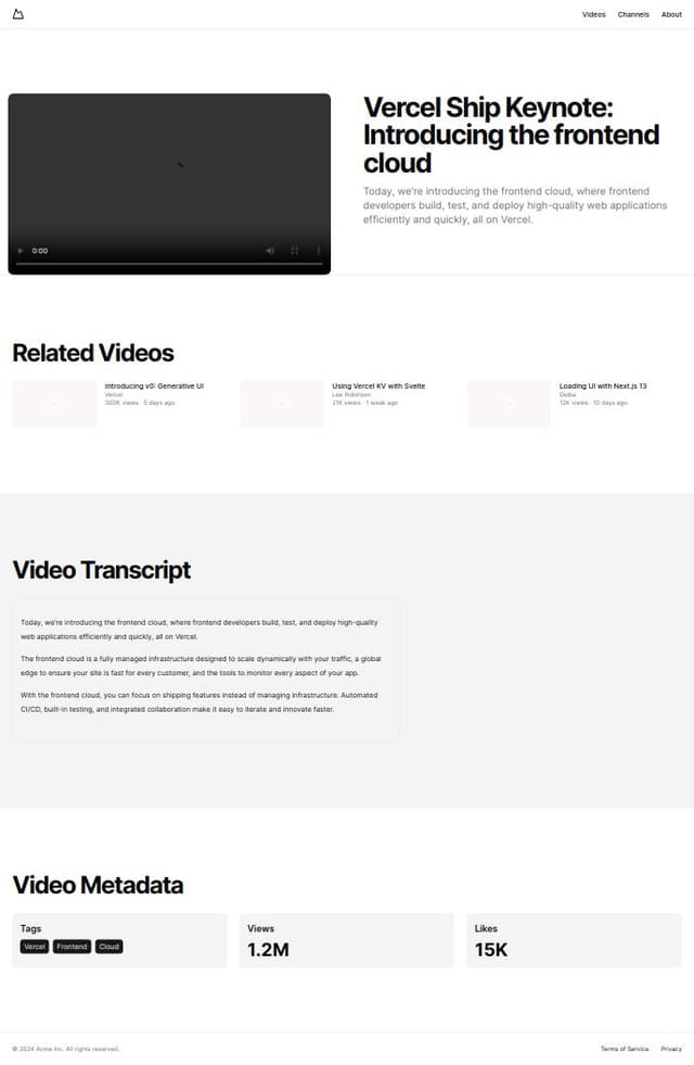 Thumbnail for prompt: best video web page seo desing