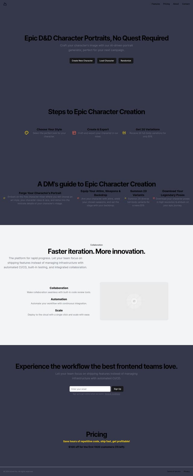 Thumbnail for prompt: add a pricing section tutiled " Pricing

Save hours of repetitive code, ship fast, get profitable!
$100 off for the first 1920 customers (15 left)"
