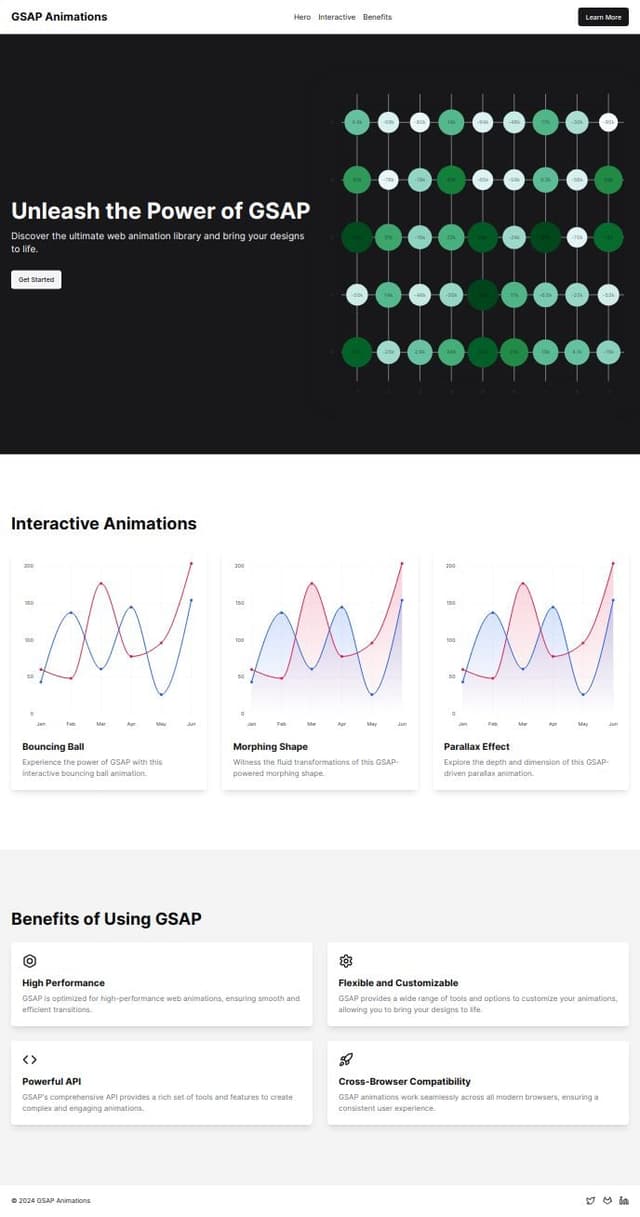Thumbnail for prompt: animation website using gsap