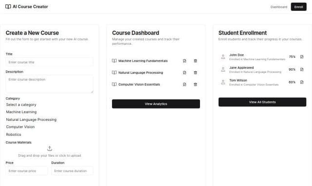 Thumbnail for prompt: AI Course Creator Generator