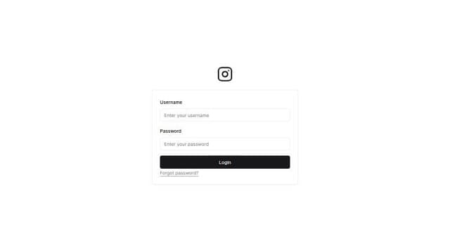 Thumbnail for prompt: insatgram login page desing