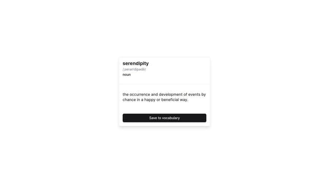 Thumbnail for prompt: A chrome extension for dictionary