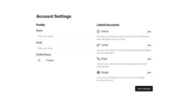 Thumbnail for prompt: change Linked Account to support multiple instances of same platform, add google as an option