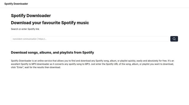 Thumbnail for prompt: add a fixed header at the top. with a text "Spotify Downloader"