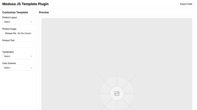 Thumbnail for prompt: Make me a medusa js template plugin