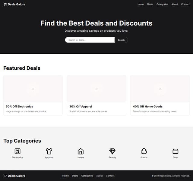 Thumbnail for prompt: reproduce the homepage of slickdeals.net