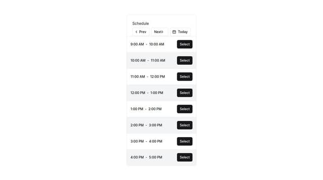 Thumbnail for prompt: time slots