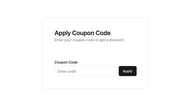 Thumbnail for prompt: CSS Coupon Code Component